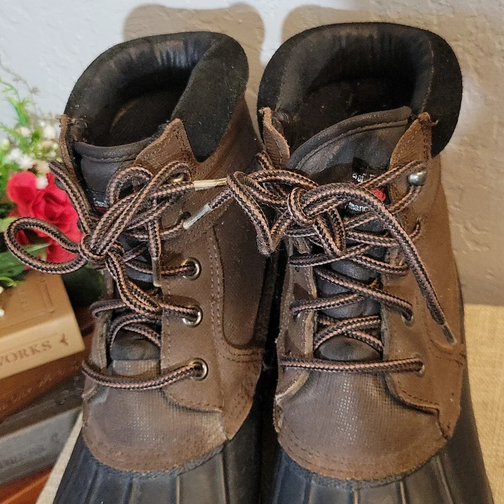Leather Upper Rain Boot 10